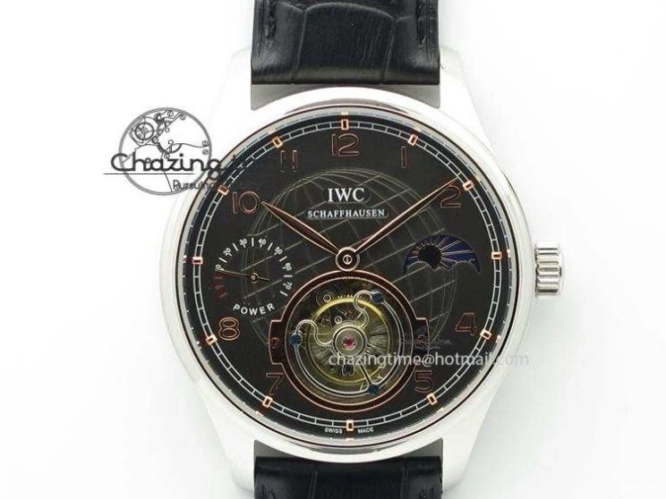MIROTIME 0125 Bold Portuguese Real PR IW500704 ZF 1:1 Best Edition On Black Leather Strap A 7374